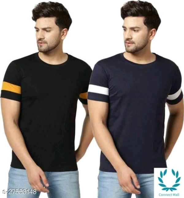 Tazo Cotton T-Shirts For Men - M, Cotton Blend, Multipack :2